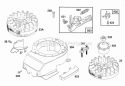 Blower Hsg Flywheels Diagram and Parts List for 122802-3413-01  Briggs and Stratton Engine